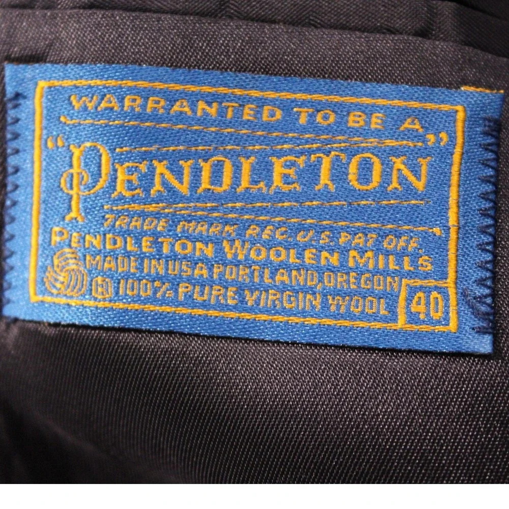NWT Vintage Pendleton Wool Blazer Jacket Mens‎ Size 40 Blue Tweed Made in USA